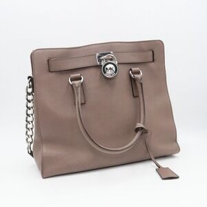 Michael Kors Purse Hamilton Saffiano Leather Satchel Bag with Strap​​